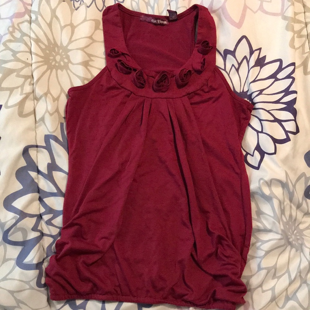 Burgundy shirt
